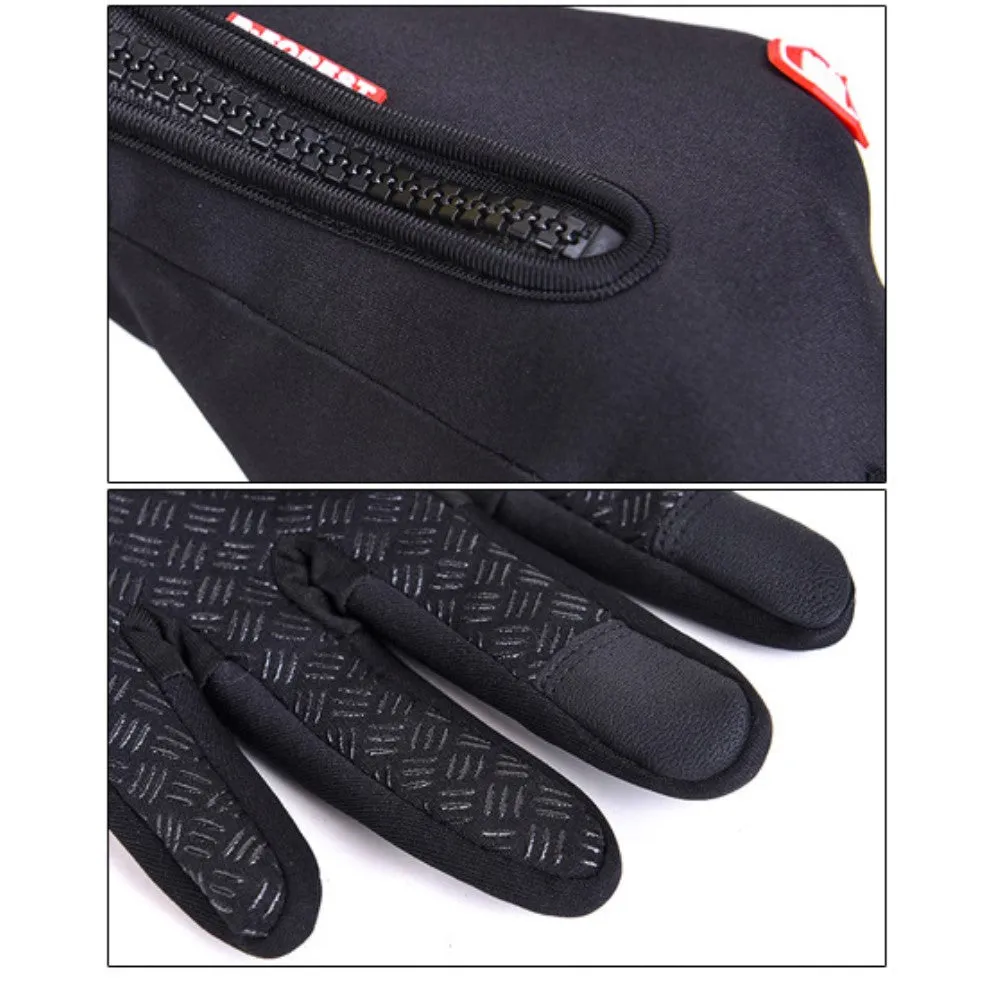 (1 pair) Size XL Weatherproof Nylon Outdoor Touch Gloves - Blue