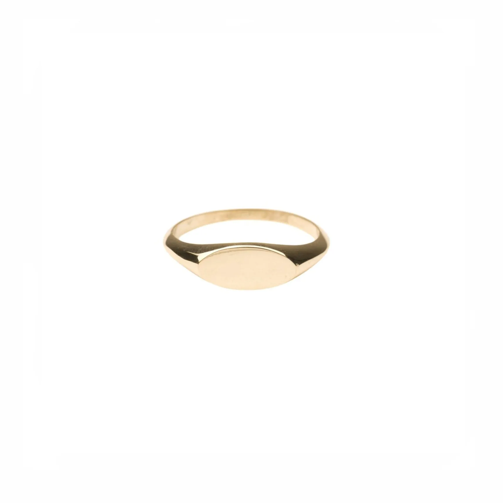 14k Gold Oval Signet Ring