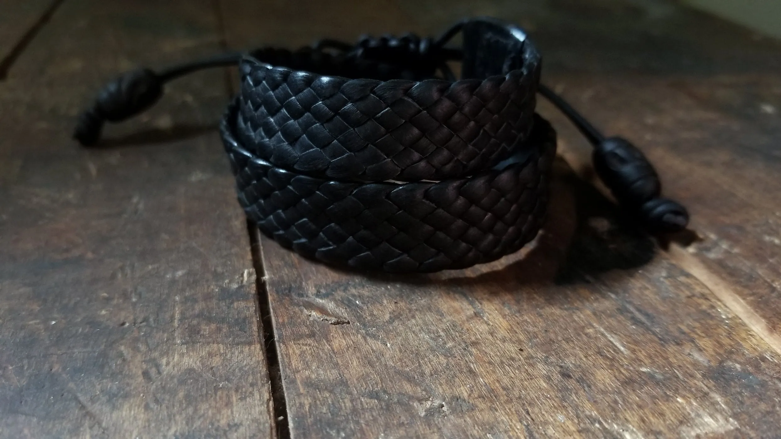 Amari Double Wrap Braided Leather Bracelet - SS1077DW