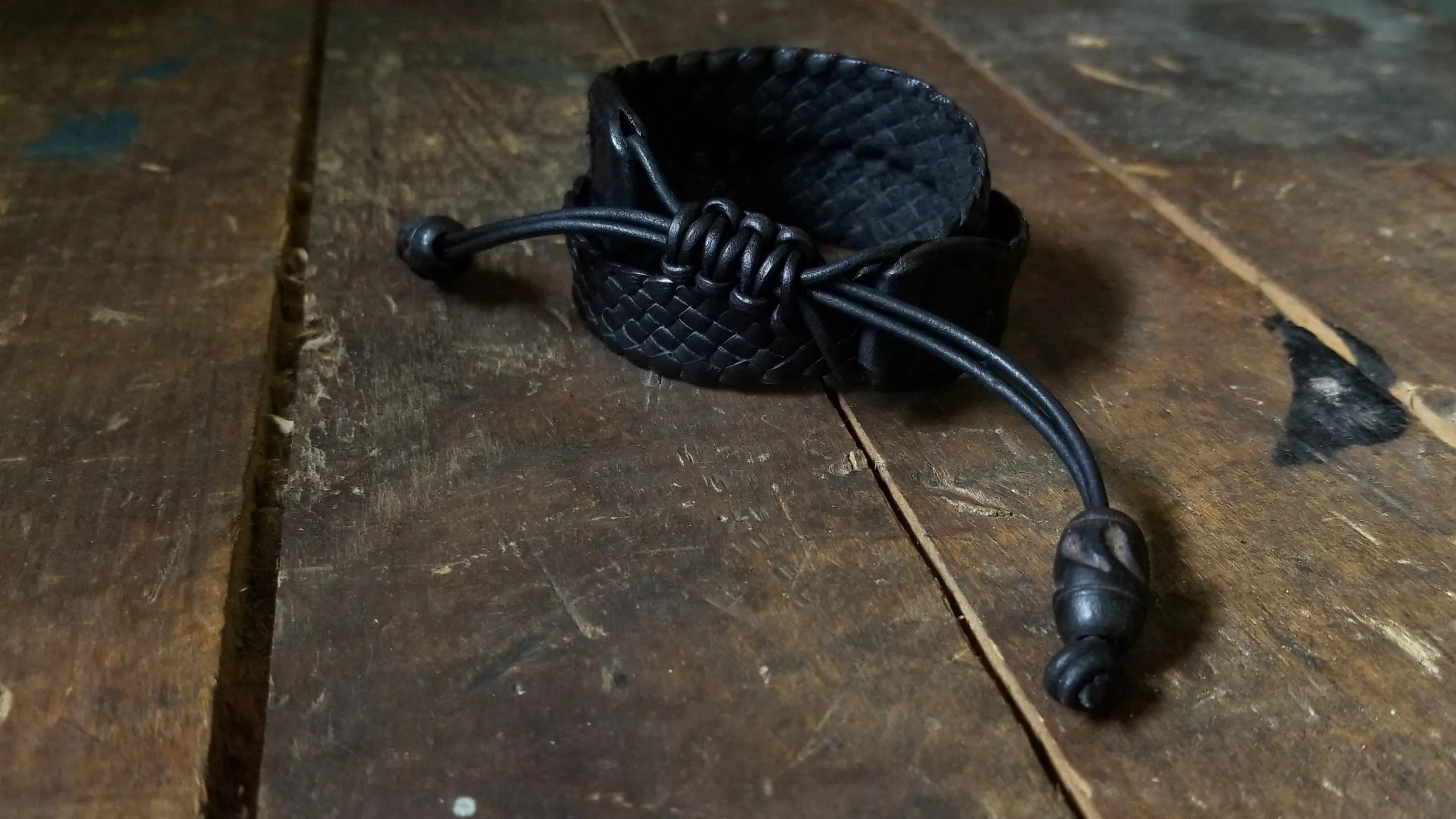 Amari Double Wrap Braided Leather Bracelet - SS1077DW