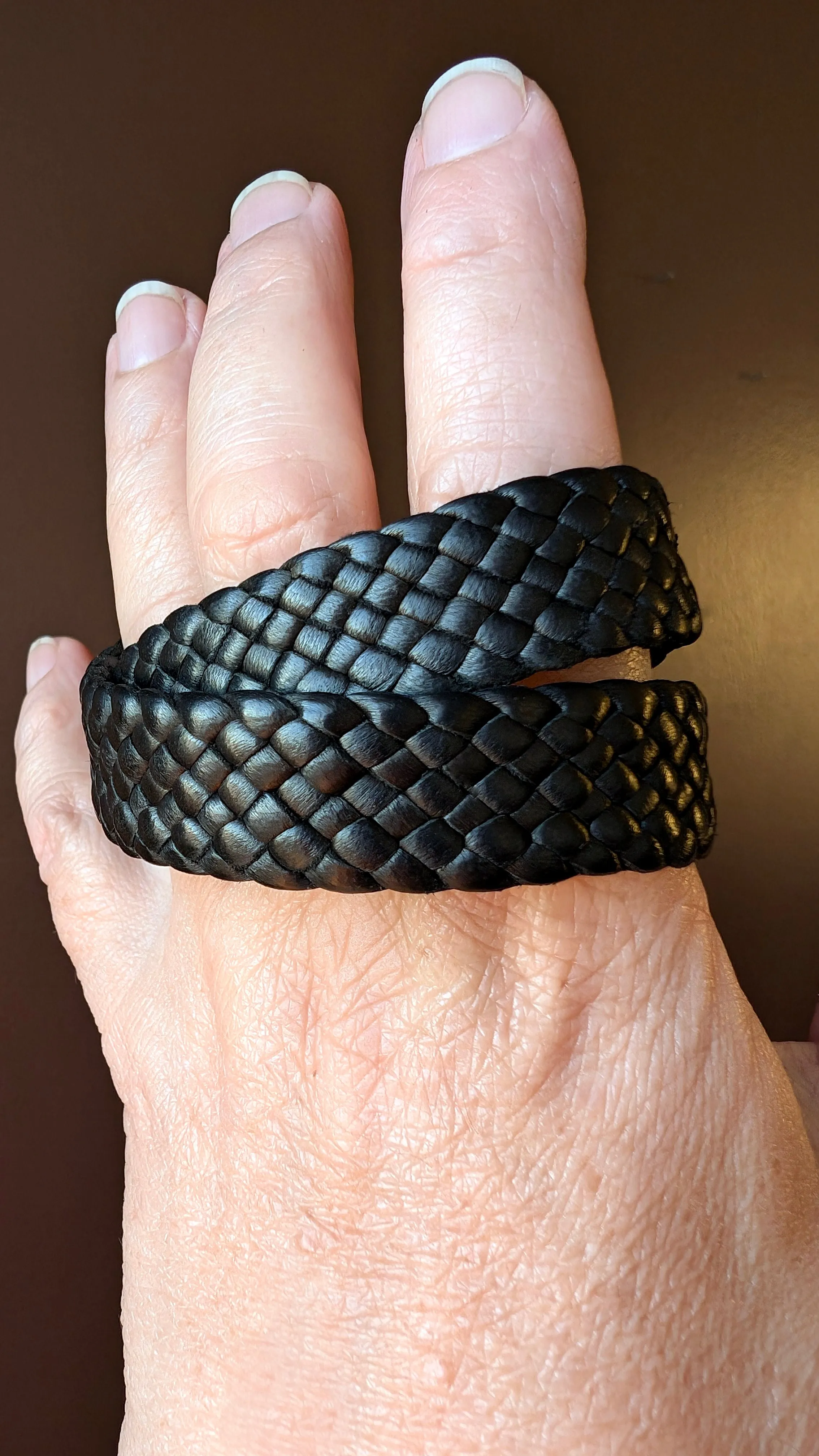 Amari Double Wrap Braided Leather Bracelet - SS1077DW