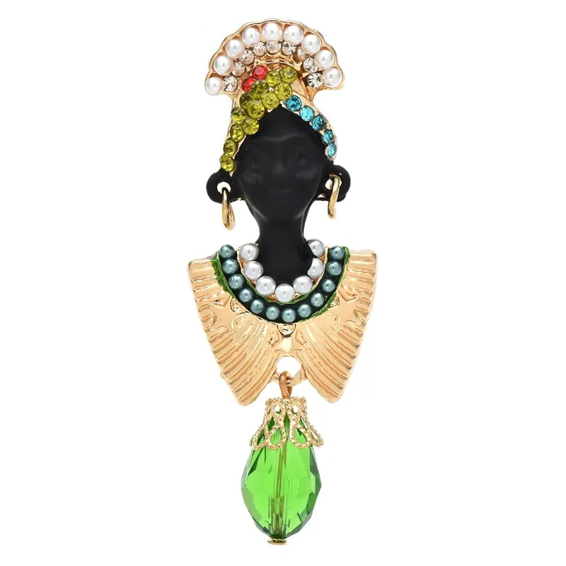 Beauty Africa Lady Brooches For Women