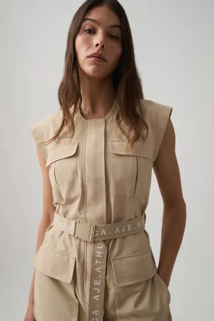 Belted Cargo Mini Dress 819