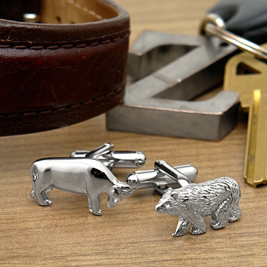 Bull and Bear Designer Cufflinks