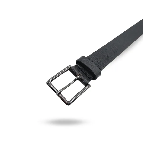 CARSON - Men's Genuine Leather Belt with Gunmetal Buckle