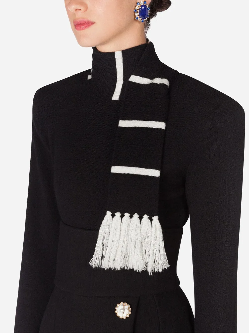 Cashmere Sweater With Scarf
