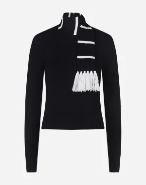 Cashmere Sweater With Scarf