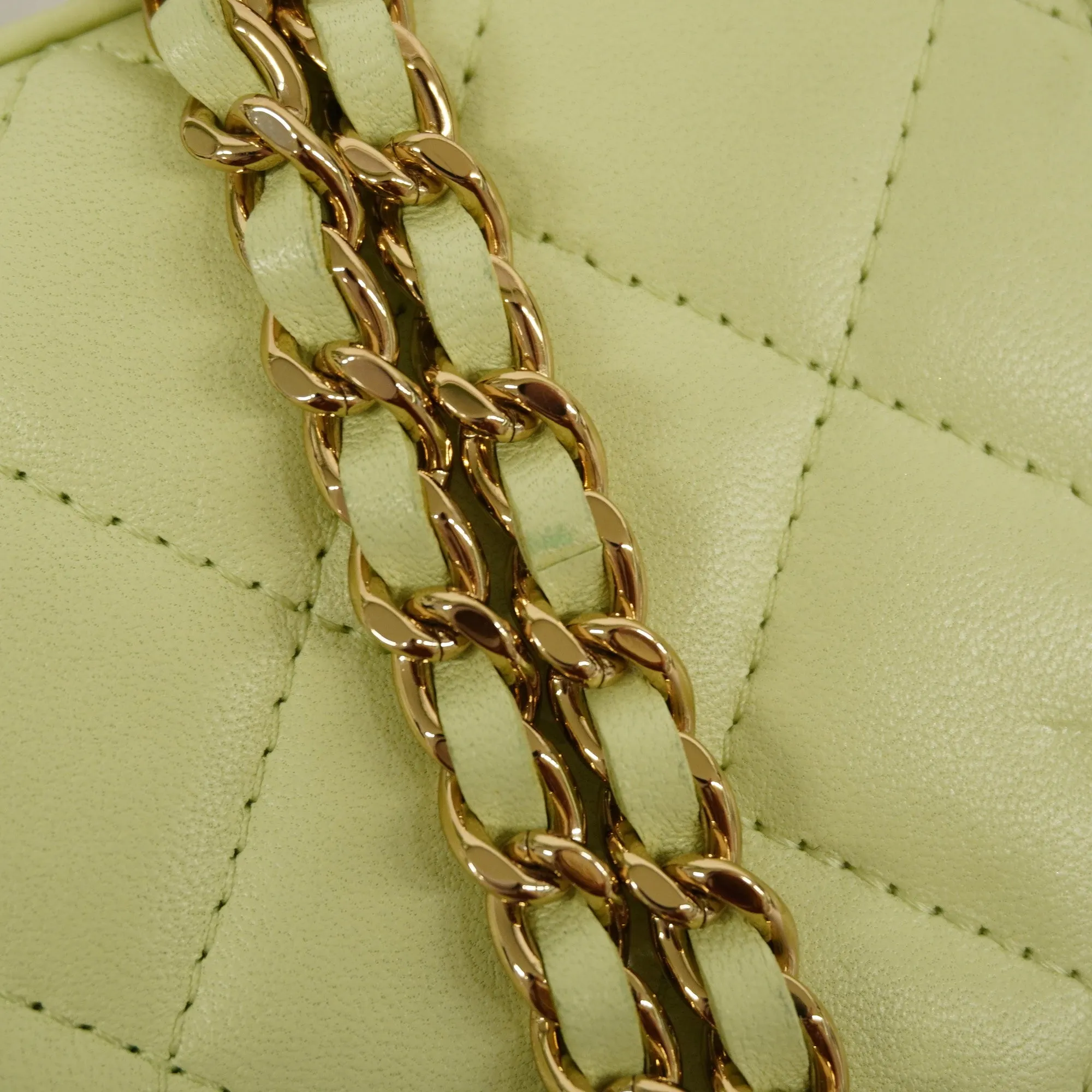 Chanel  Matelasse Chain Shoulder Lambskin Women's Leather Shoulder Bag