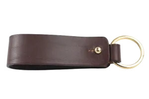 Chestnut Leather Keychain Holder | Key Ring Belt Holders