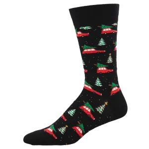 Christmas Cars Men's Crew Socks