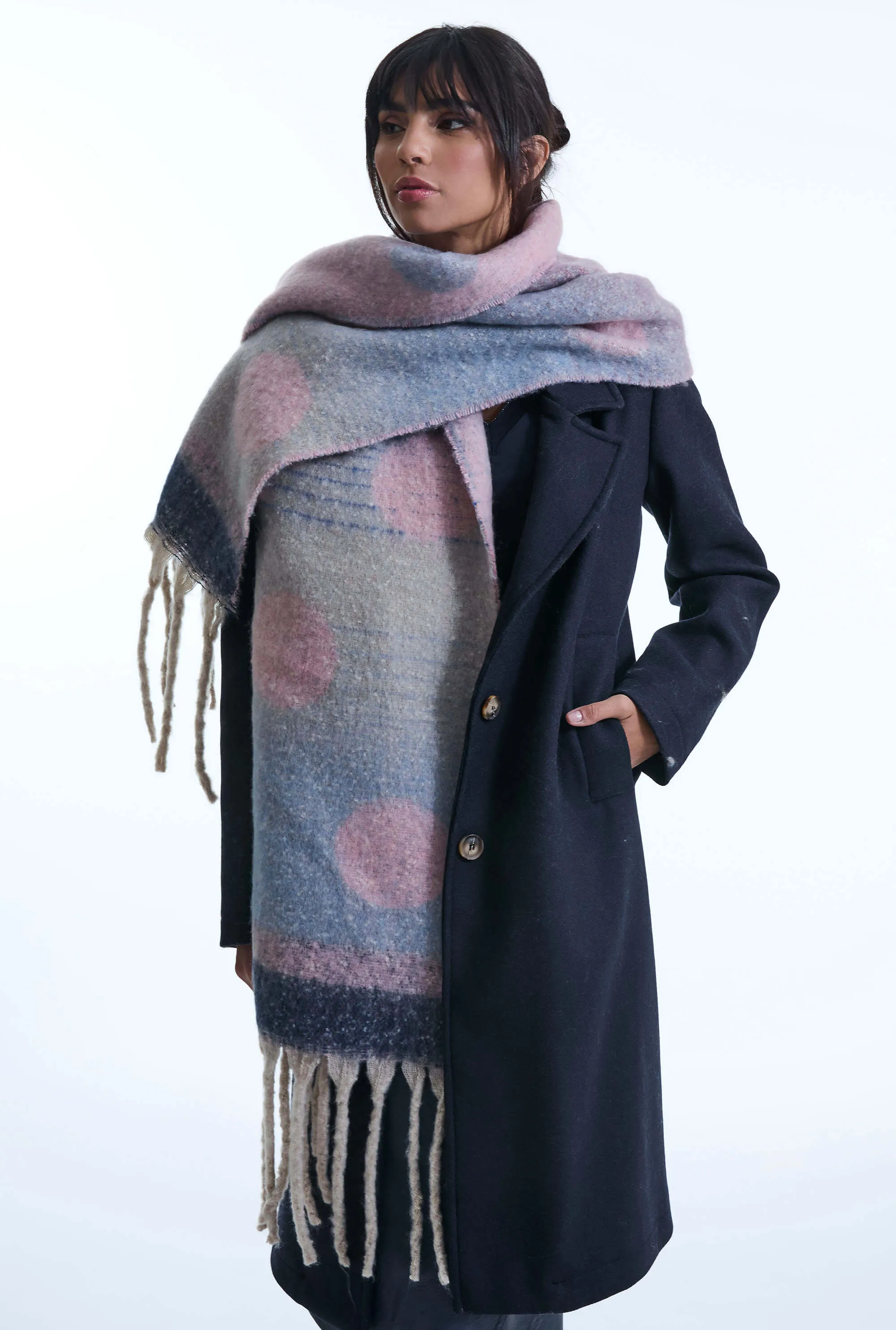 Circle Pink Scarf