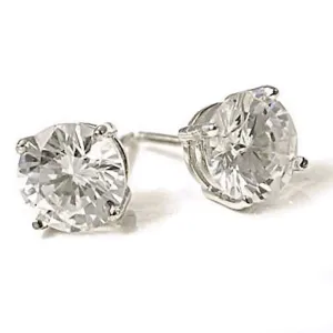 Clark: Mens 9mm Russian Ice Diamond CZ 4.0 carat Screw Back Earrings