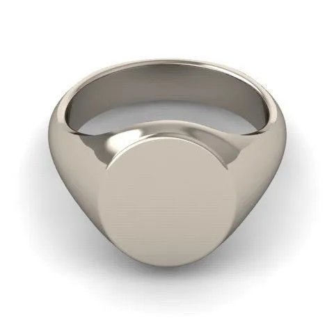 Classic Oval 13mm x 11mm - Sterling Silver Signet Ring