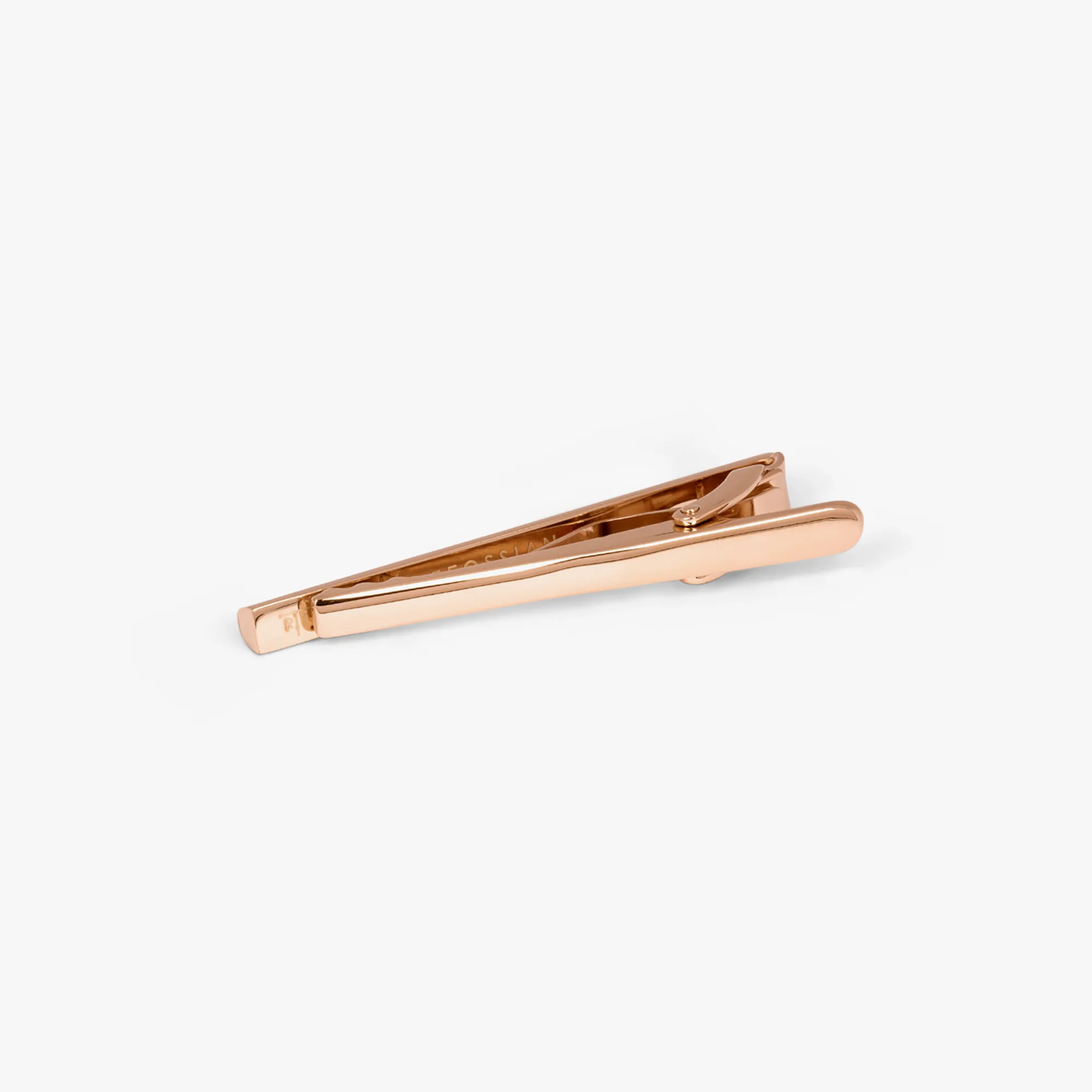 Classic Tie Clip with Brushed Rose Gold Finish