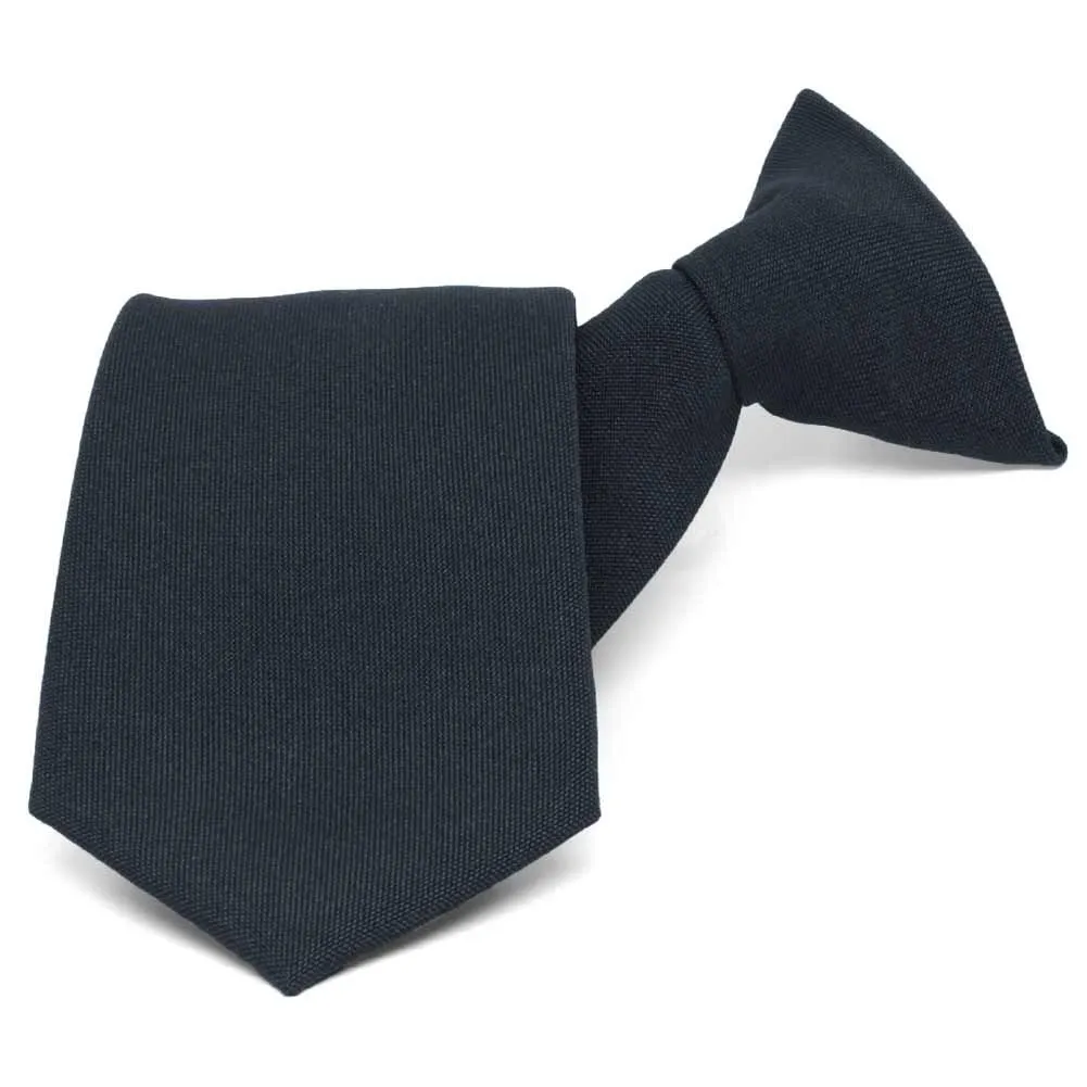 Dark Navy Blue Clip-On Uniform Tie