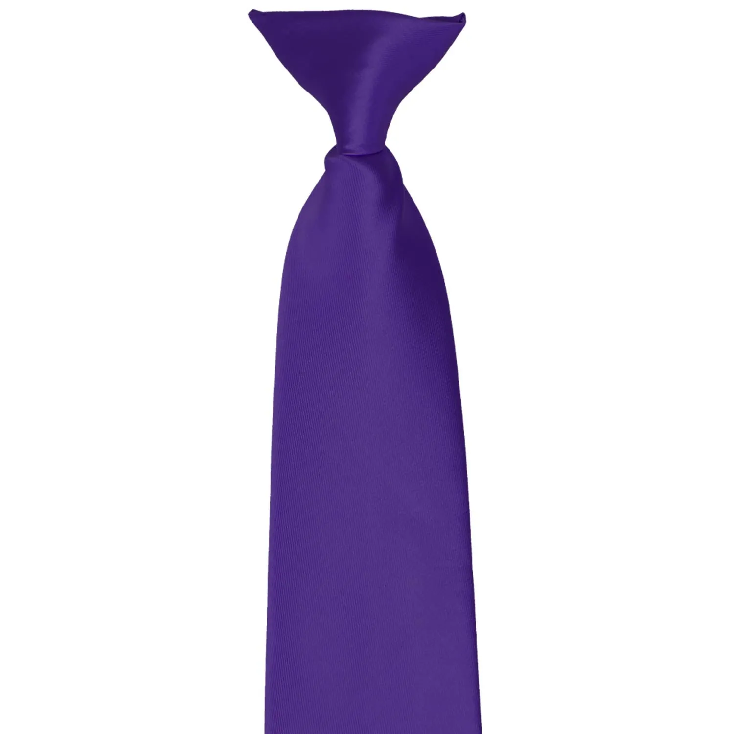 Dark Purple Solid Color Clip-On Tie