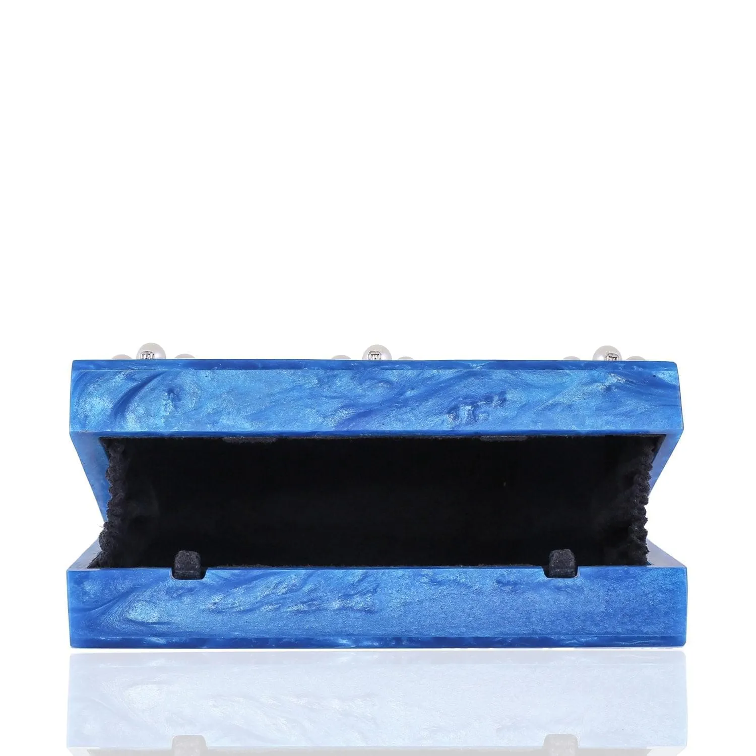 Drops Blue Clutch - Women's evening clutch bag