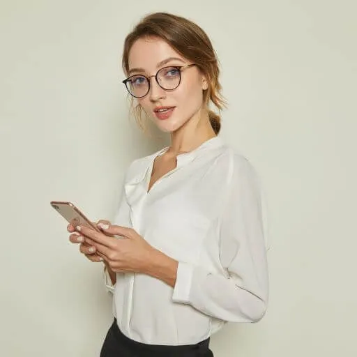 DUCO FAYE Superlight Round Glasses Eyewear for Women W013