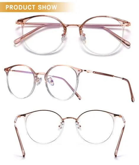 DUCO FAYE Superlight Round Glasses Eyewear for Women W013