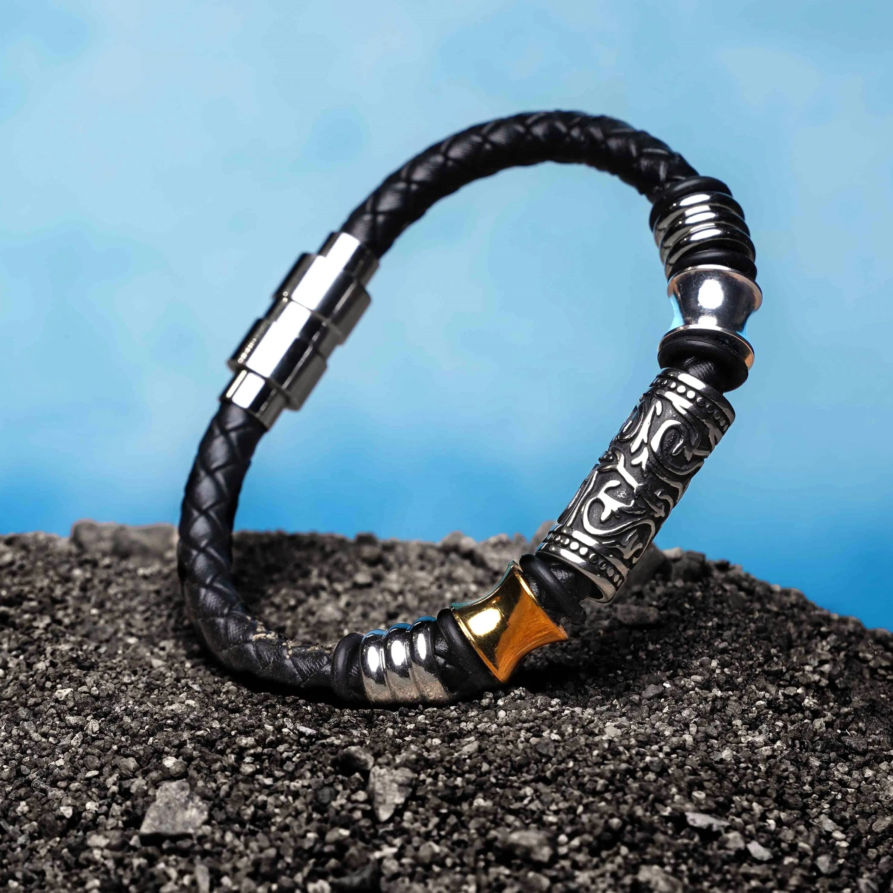 Enzo Men's Leather Bracelet