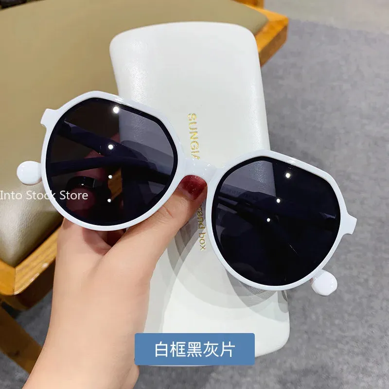 Fashion Style All-match Trend Sunglasses Round Frame Candy Colors