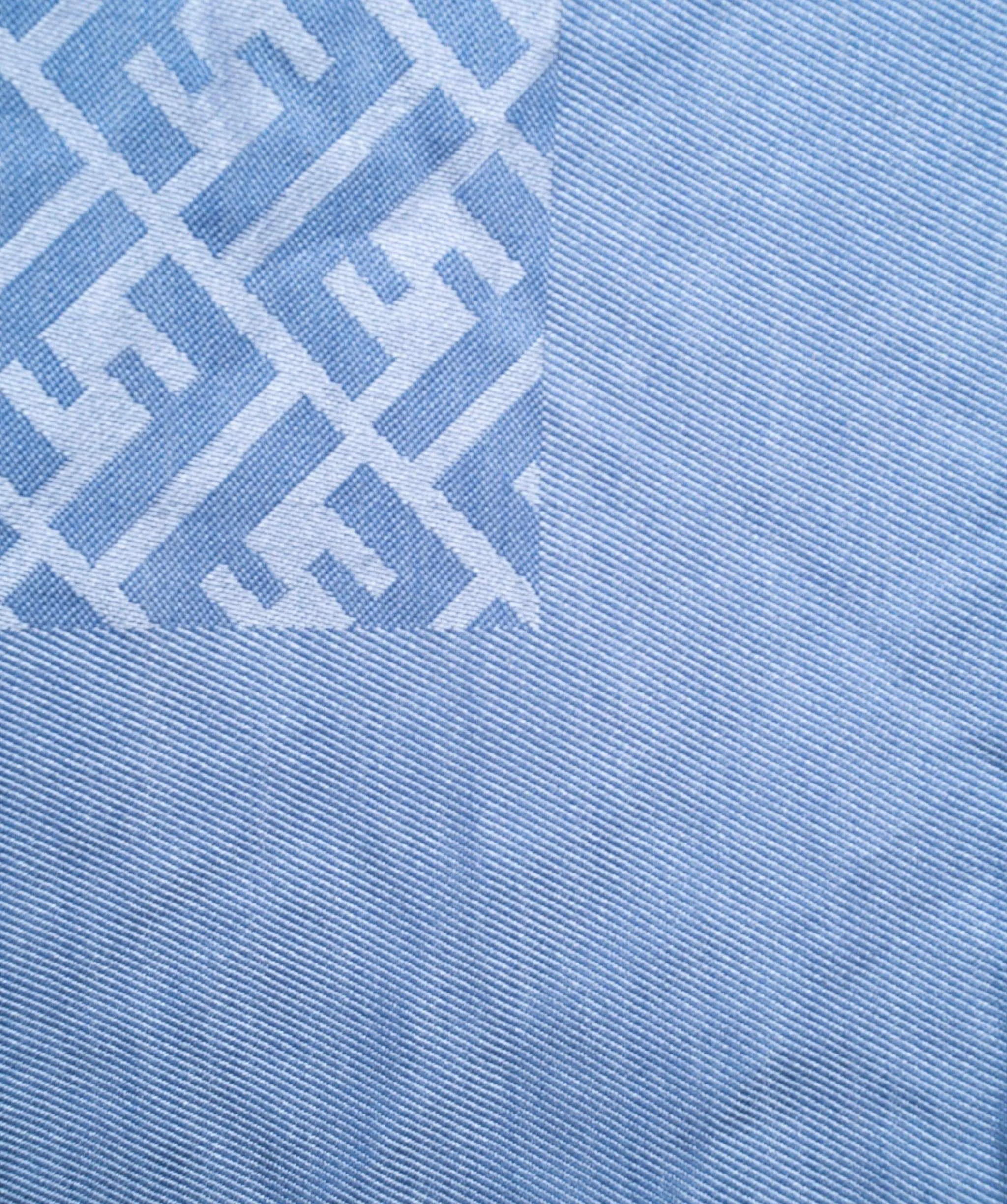 Fendi Blue FF Silk/Wool Scarf - AGL1330