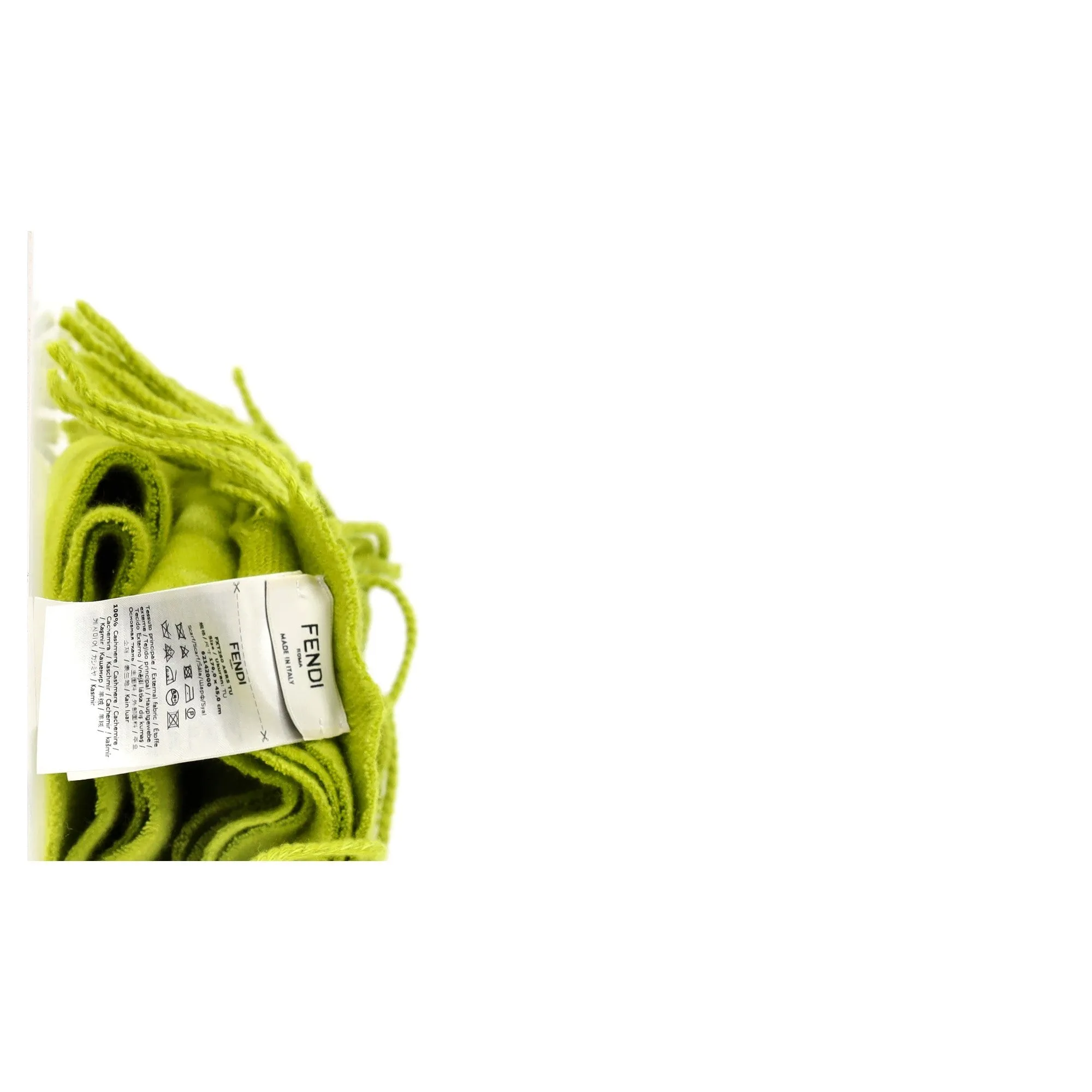 Fendi FF Scarf in Green Cashmere