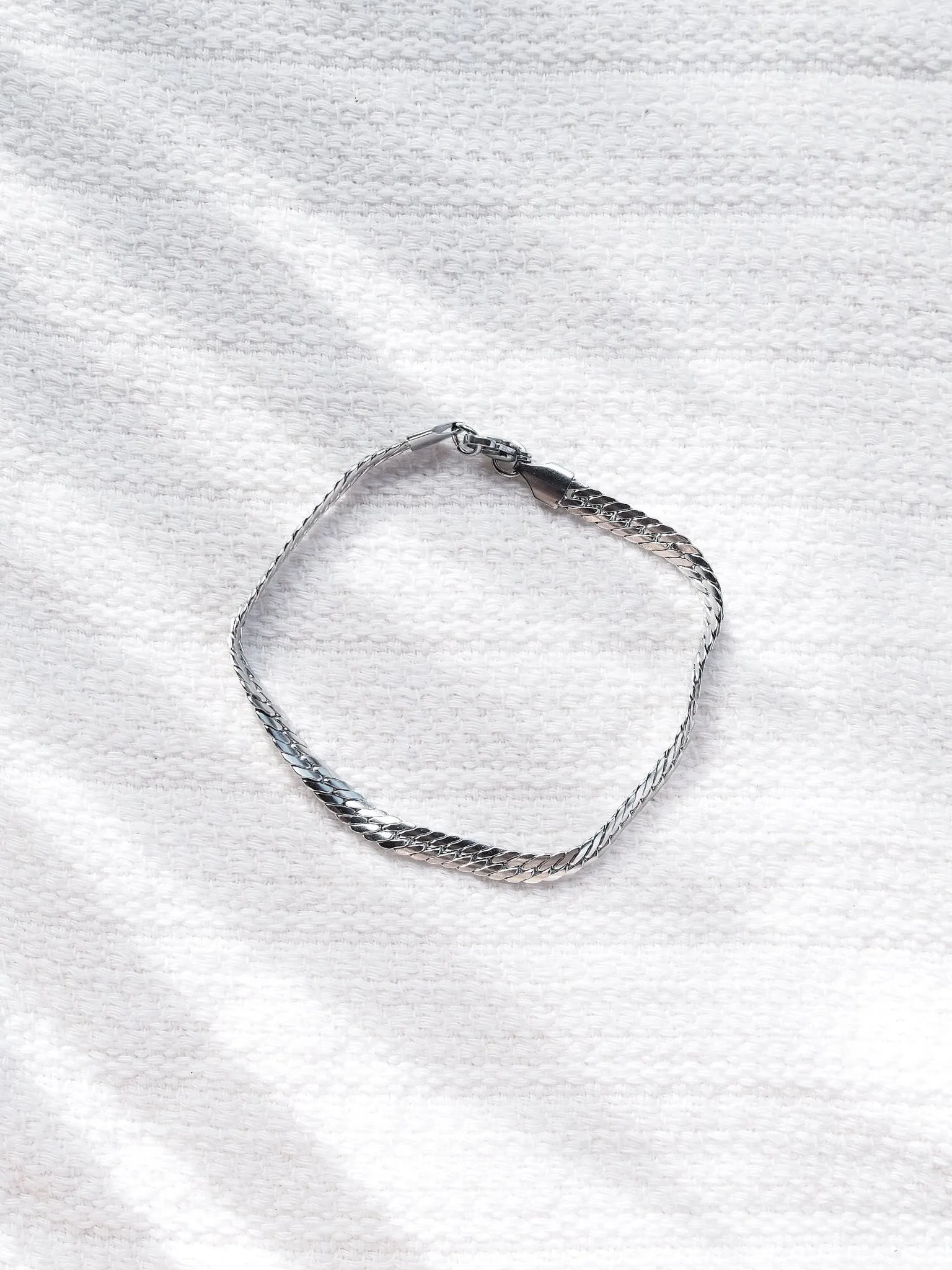 Flat Woven Men's Stainless Steel Bracelet - Aoloa