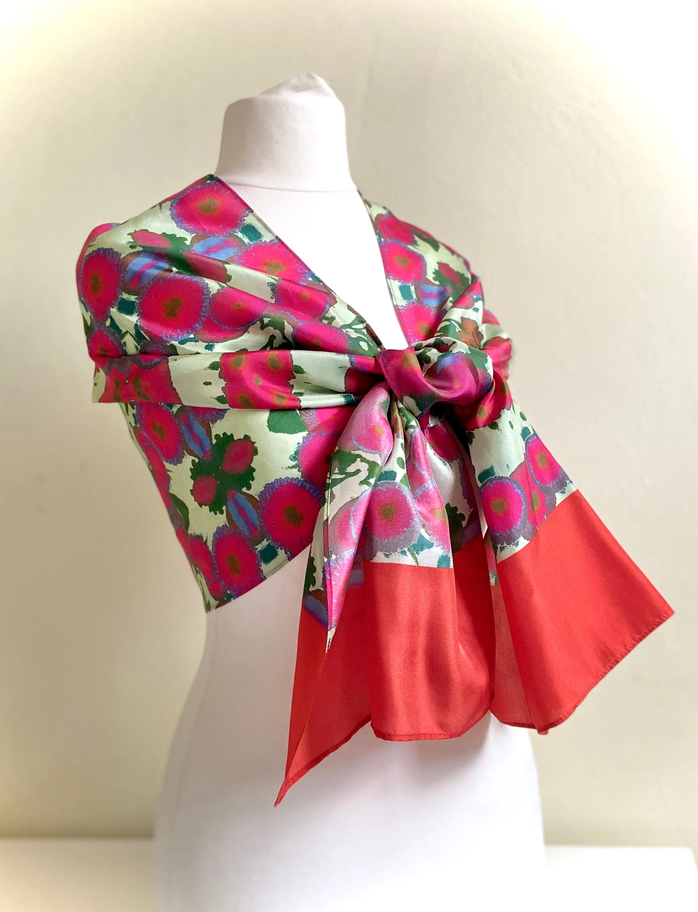 Floral Boho Silk Scarf