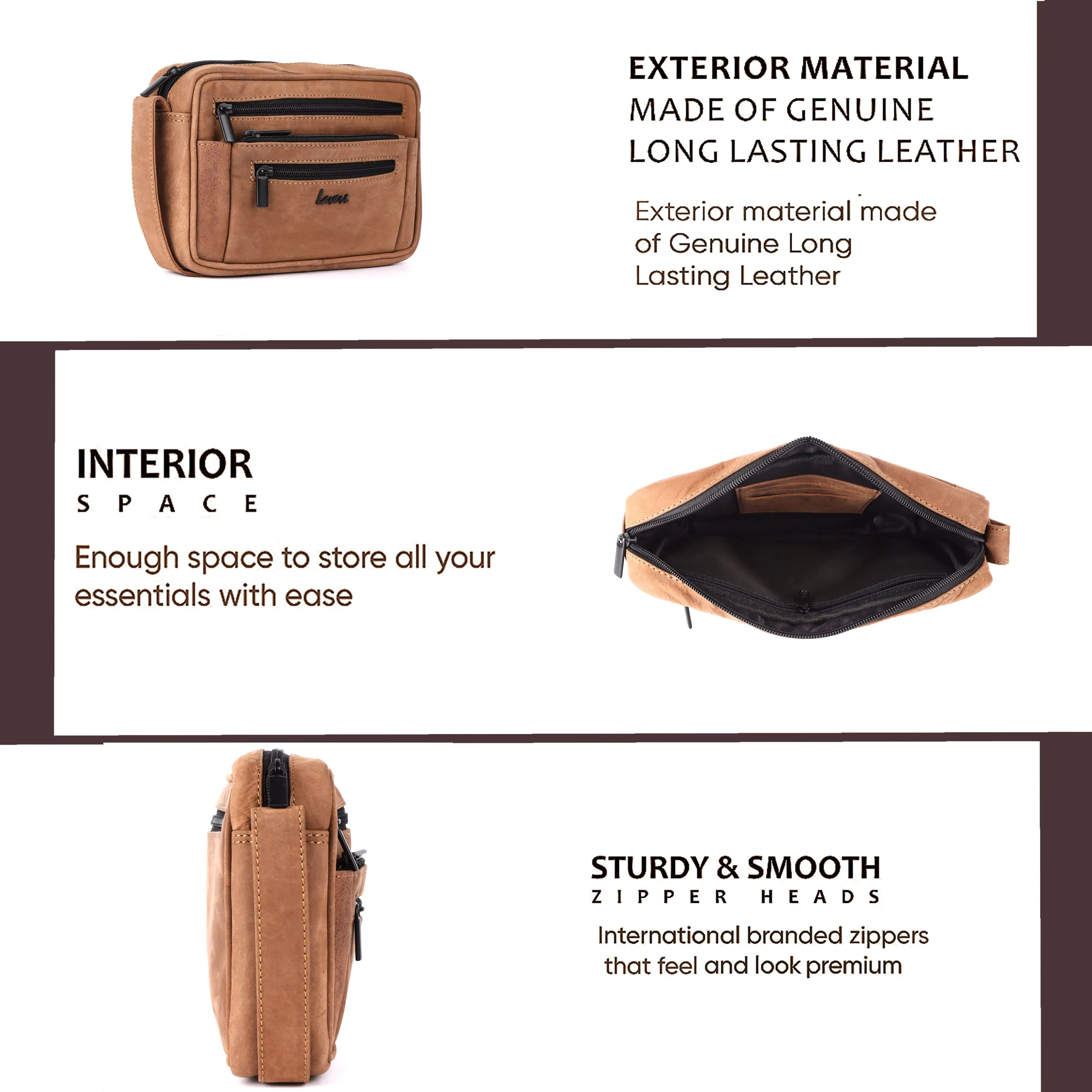 Gadii Leather Travelling Pouch #155BH