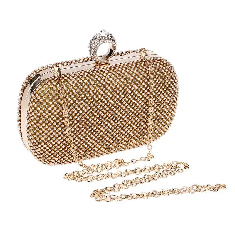 Gold Crystal Evening Clutch