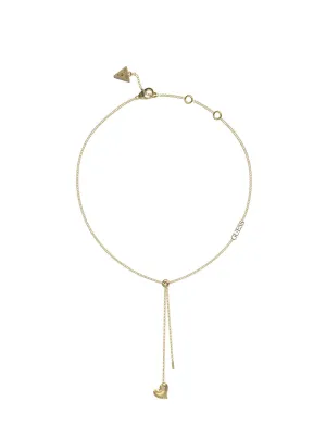 Gold Fluid Hearts Logo Necklace