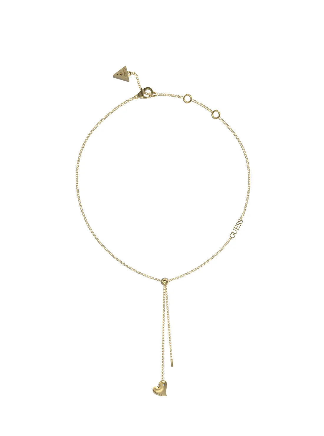 Gold Fluid Hearts Logo Necklace
