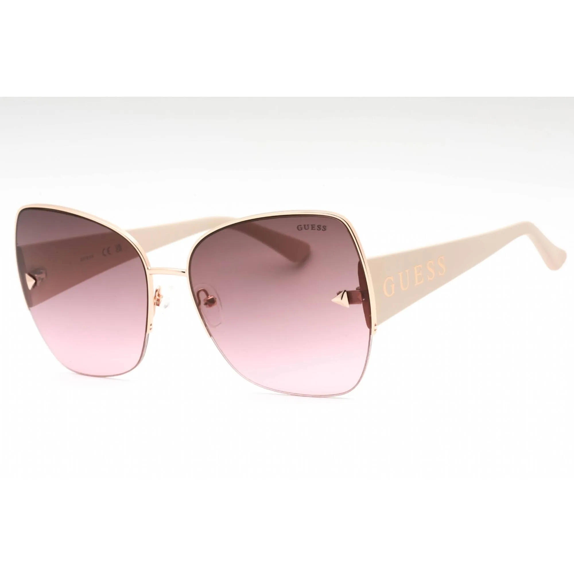 Guess Factory Women's Sunglasses - Shiny Rose Gold Metal Oversized Frame | GF6136 28T