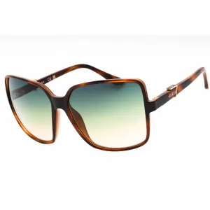 Guess Women's Sunglasses - Blonde Havana Oversized Frame Green Lens | GU7812 53P