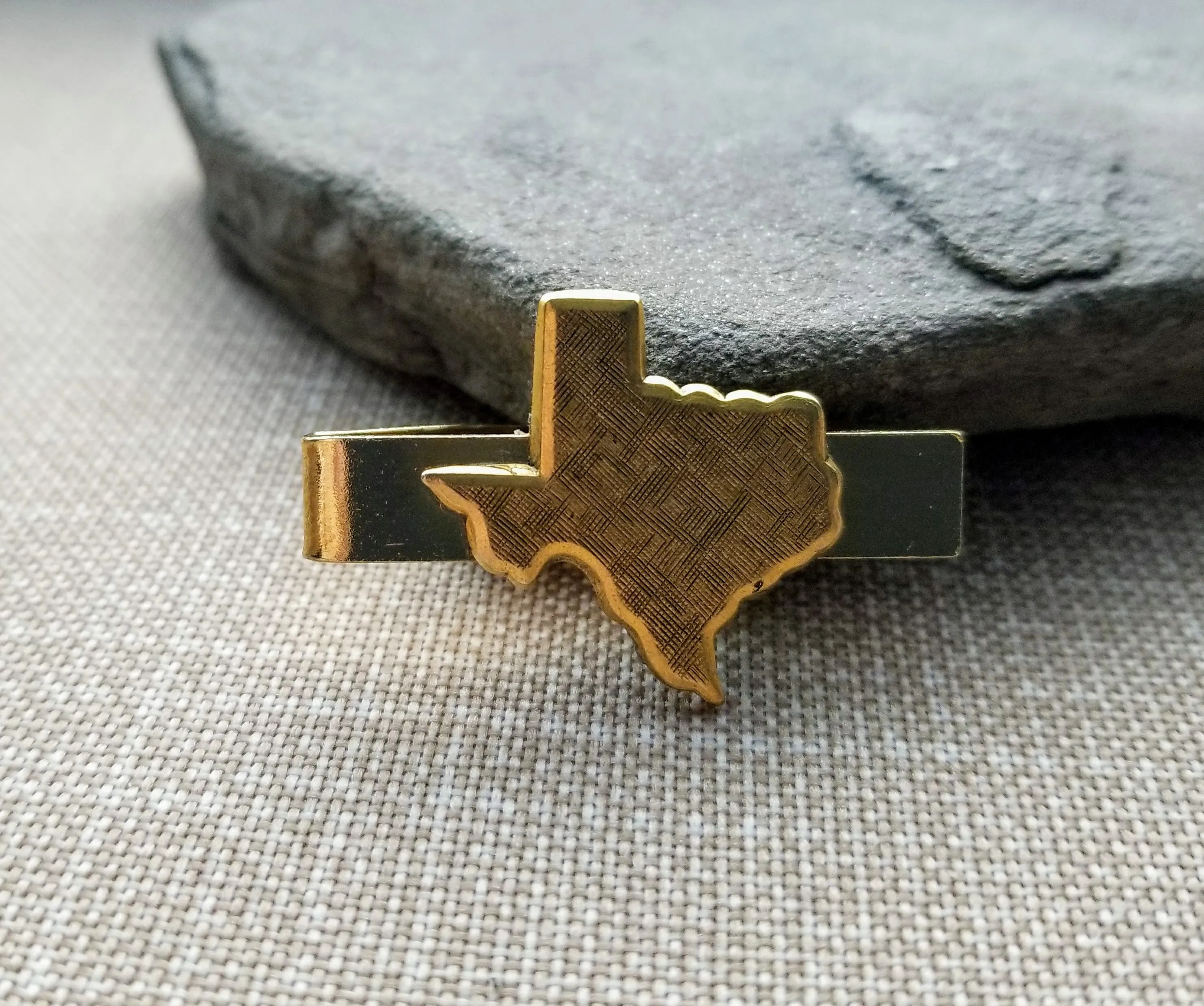 Handmade Gold Texas Tie Clip Tie Bar