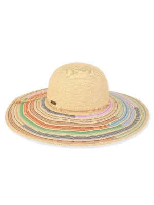 Hat - Pink-Paperstraw Floppy Brim-Women's-Hh3034B