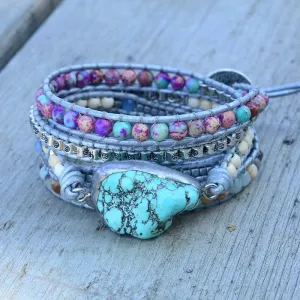 Healing Turquoise Protection Wrap Bracelet