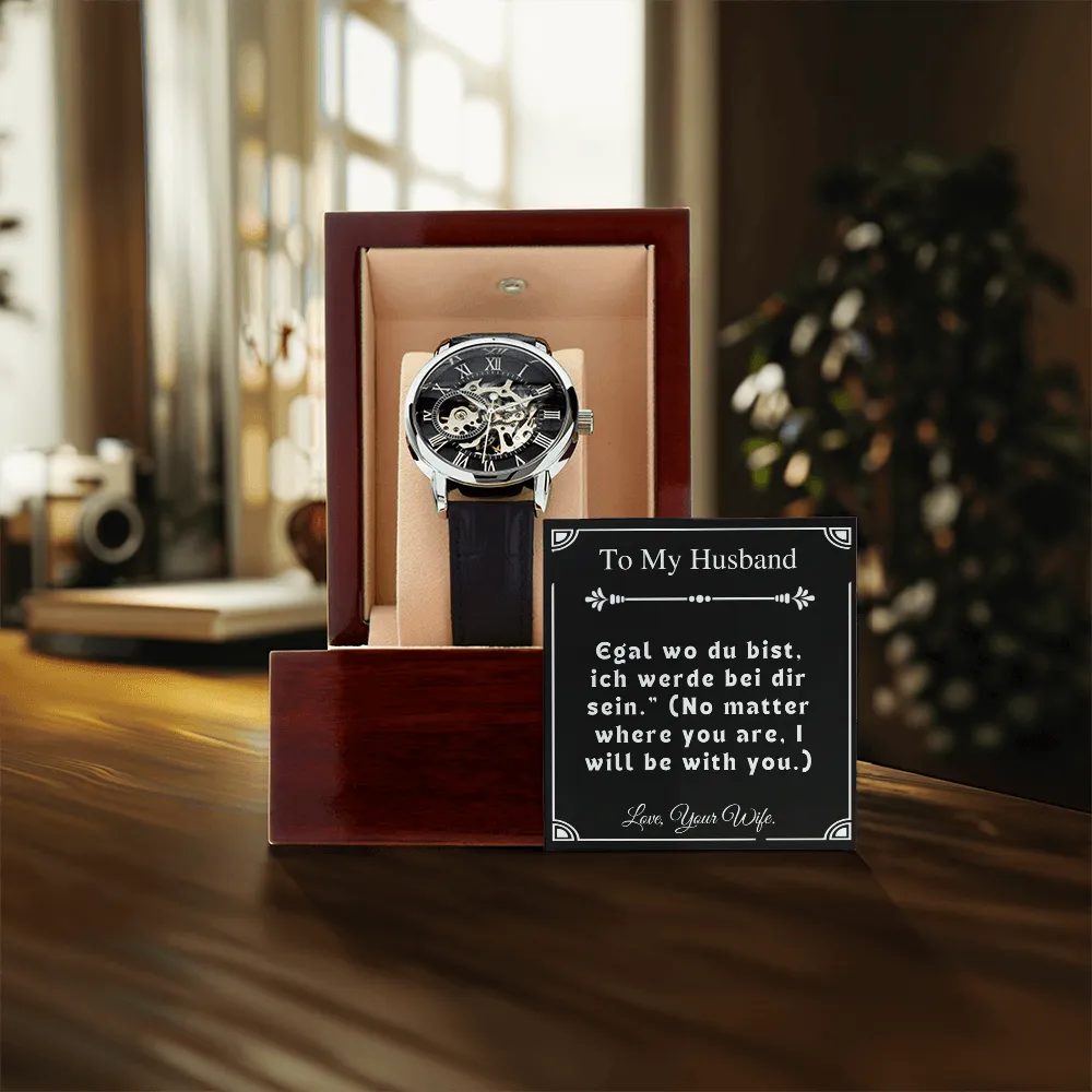 HeartFelt Gift for Husband Men's Openwork Watch