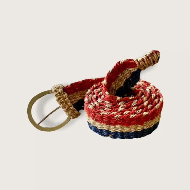 Hemp Patriotic Belt -Red White Blue