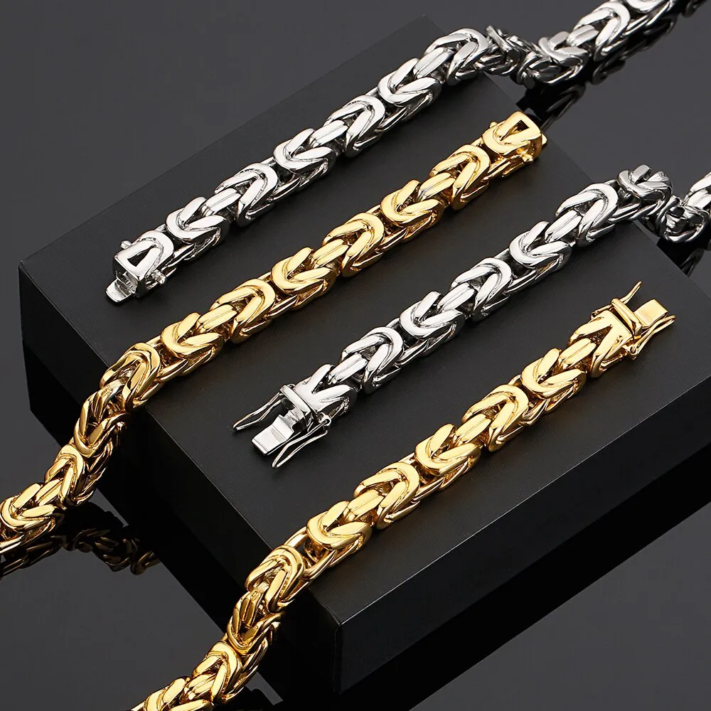 Hiphop Men's Necklaces 60CM Long Braided Chain Necklace Man