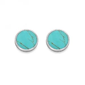 Hoxton London Sterling Silver and Turquoise Cufflinks