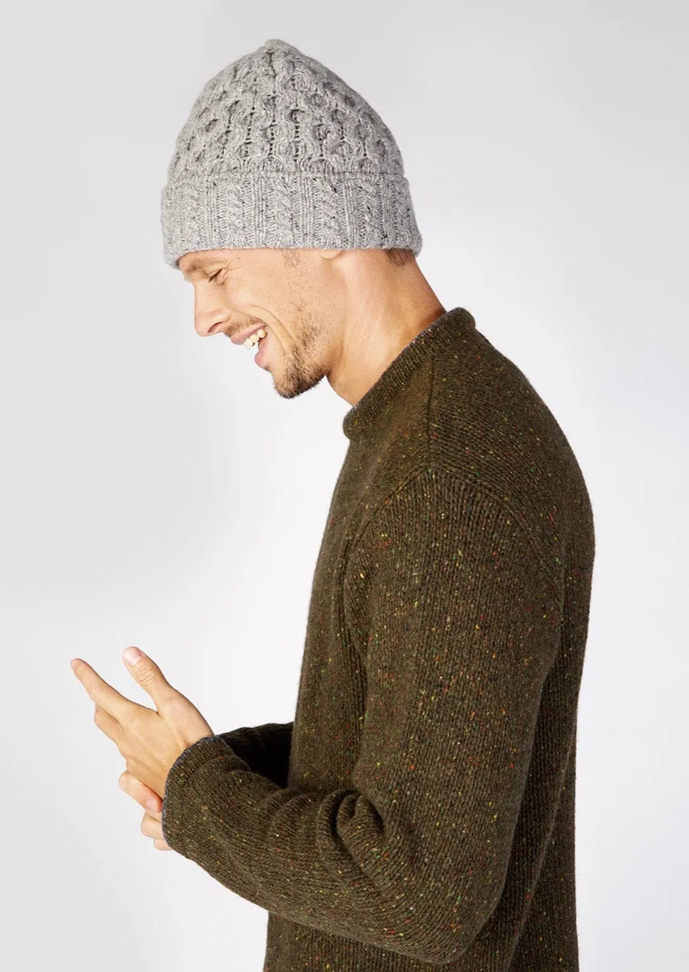 IrelandsEye Luxe Aran Hat | Grey
