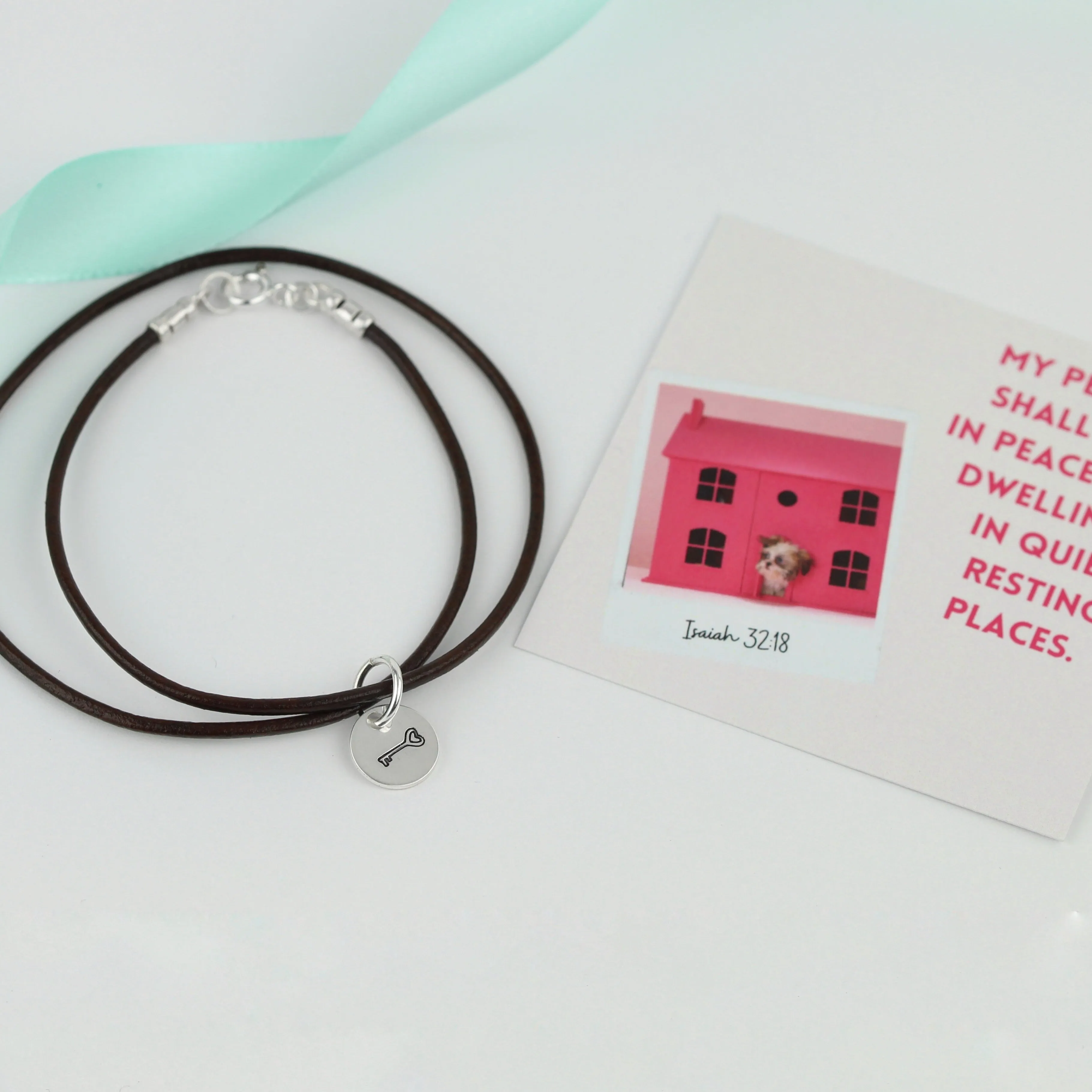 Key Leather Wrap Bracelet