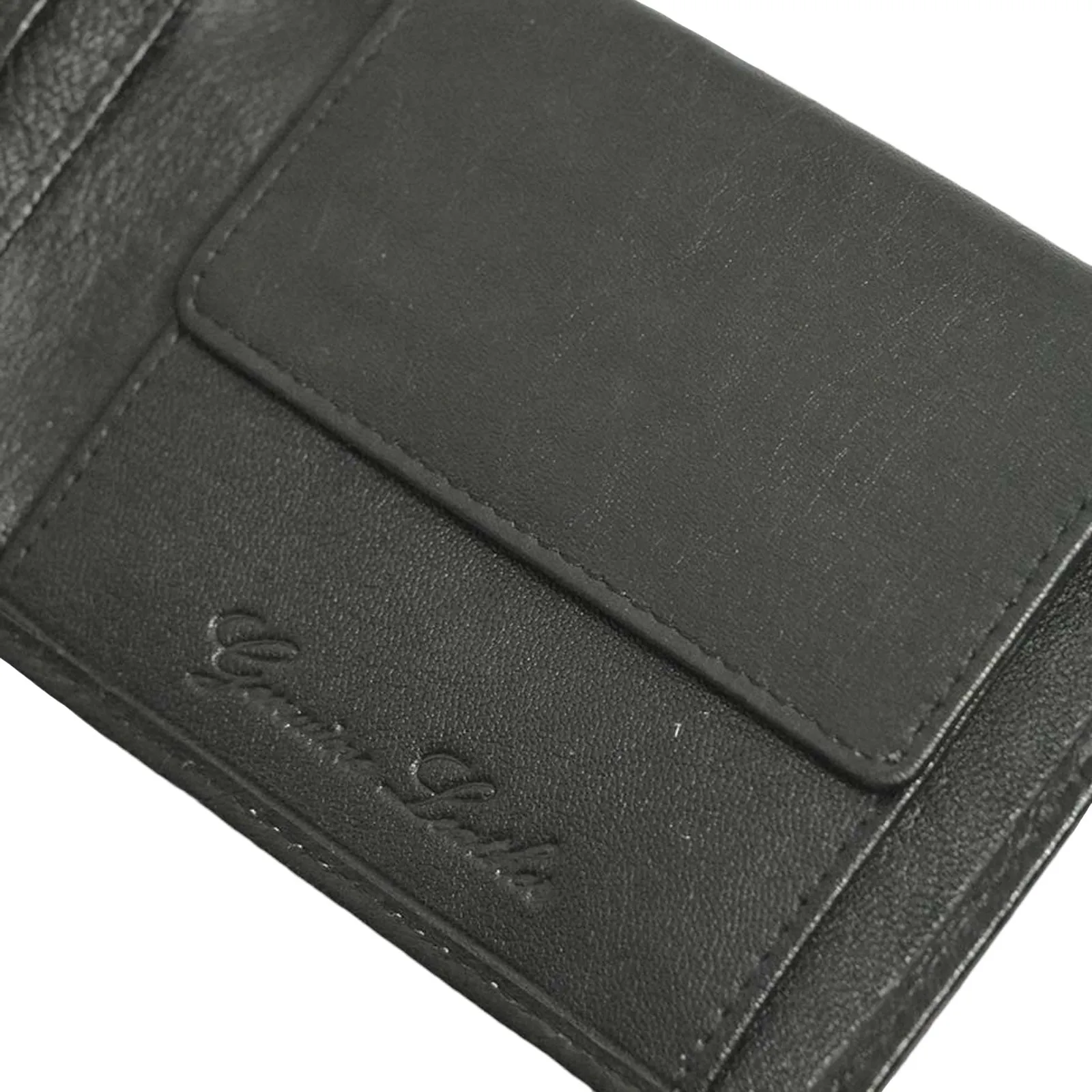 Lambretta Mens Classic Leather RFID Blocking Wallet - Black