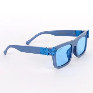 Louis Vuitton Square Blue Crested Sunglasses