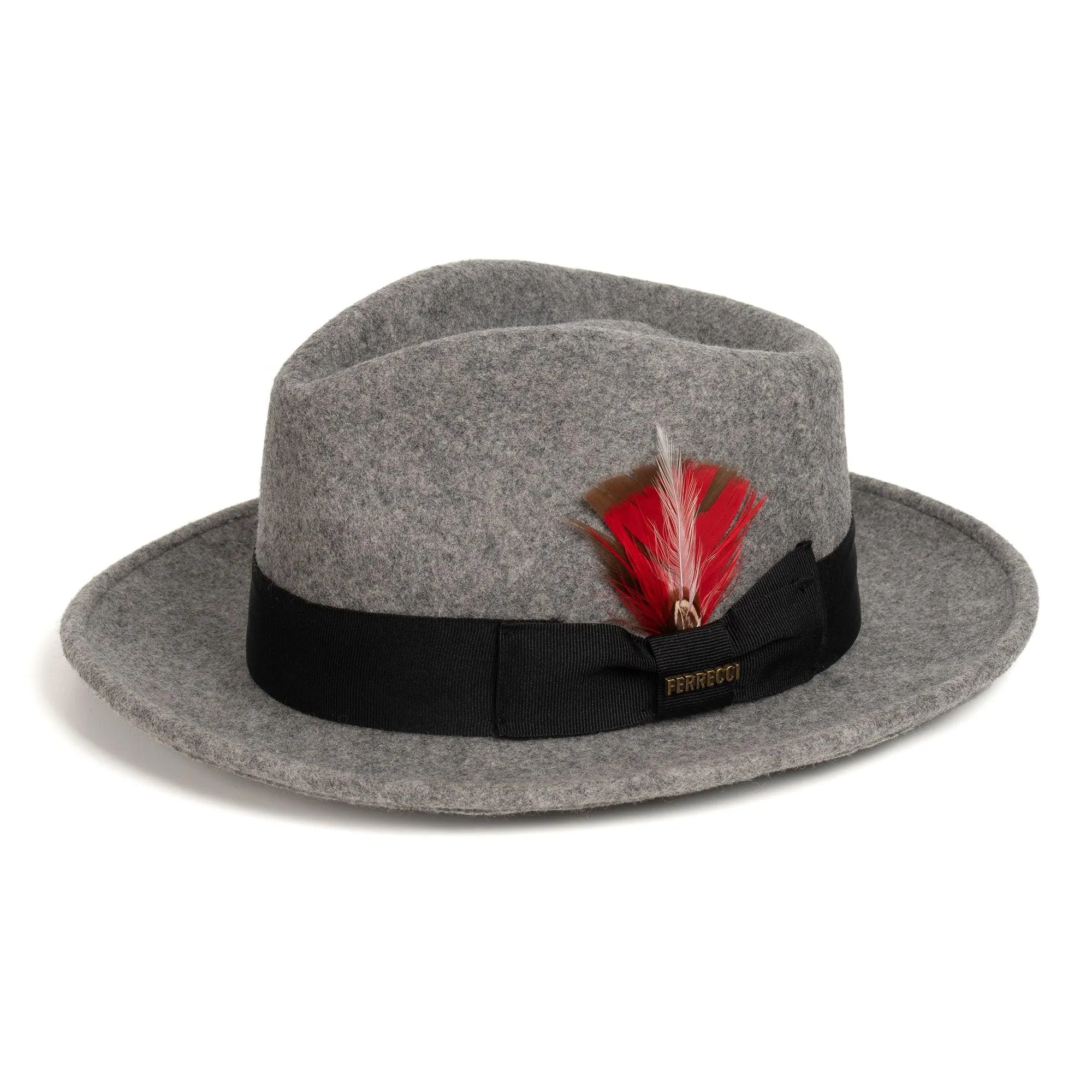 Men Church Fedora Hat Grey
