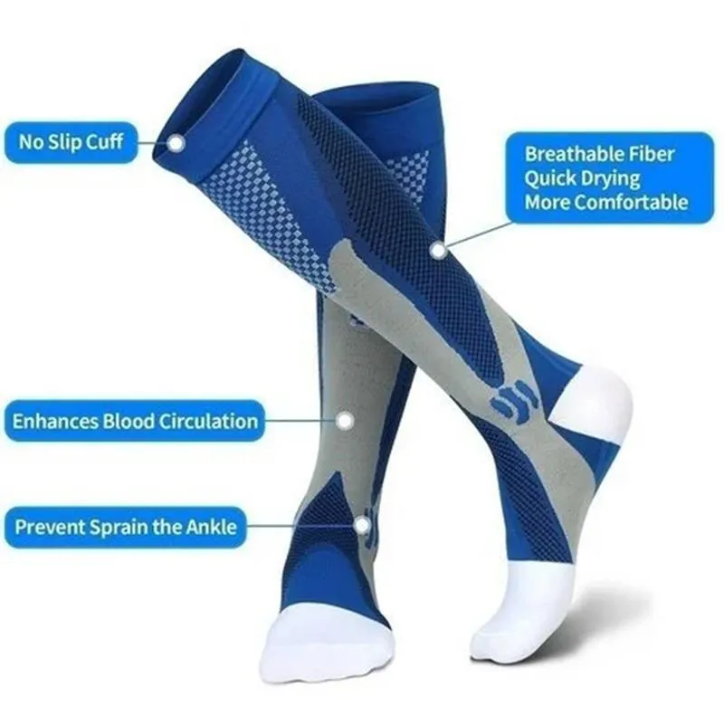 Men Women Compression Socks Fit For Sports Black