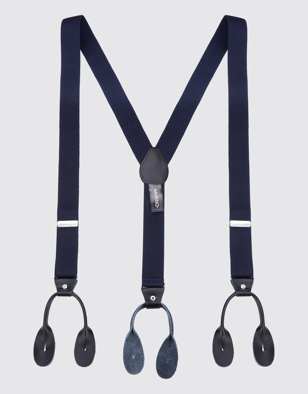 Men's Double Looped 1.25" Wide Suspender Bow Tie