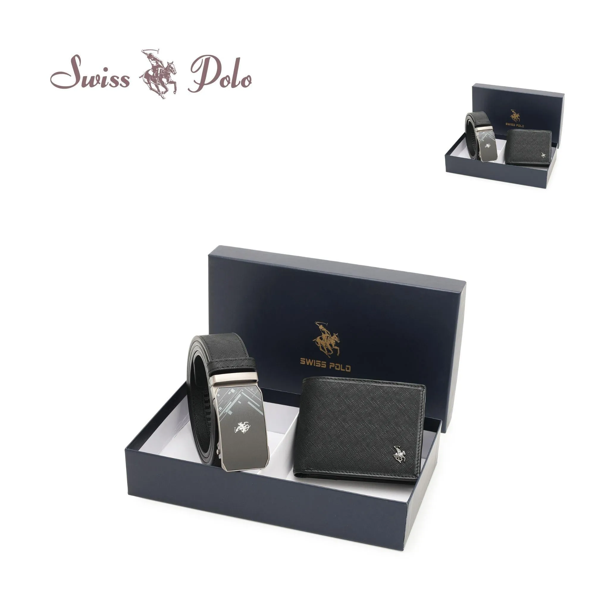 Men's Gift Set - RFID Bifold Wallet   Automatic Belt - SGS 558